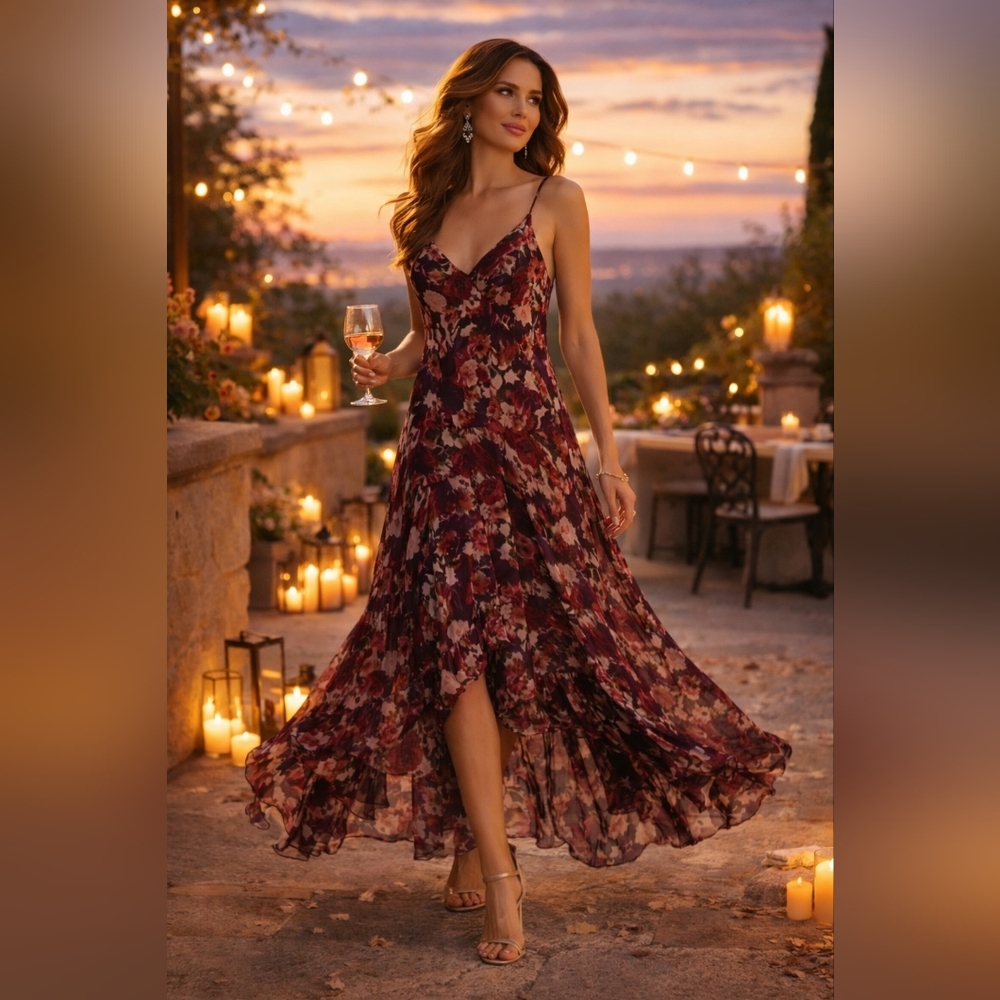 Johnny Was WAVE FLOUNCE MAXI DRESS